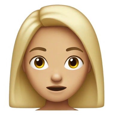 Angry tan skinned girl with blonde hair sticker