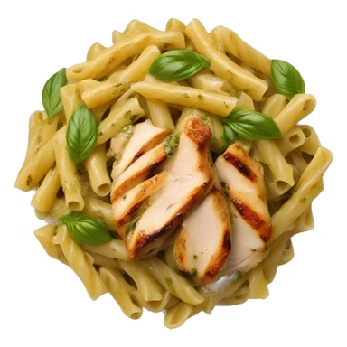 Pesto pasta with grilled chicken sticker