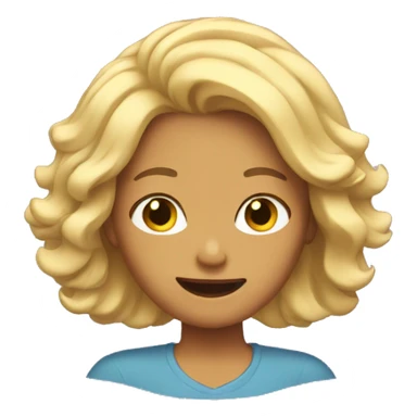 Girl flips hair  sticker