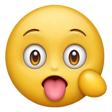 Eye rolling emoji but the tongue sticking out for the mouth sticker