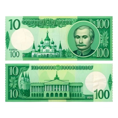 100 russian rubles banknote  sticker