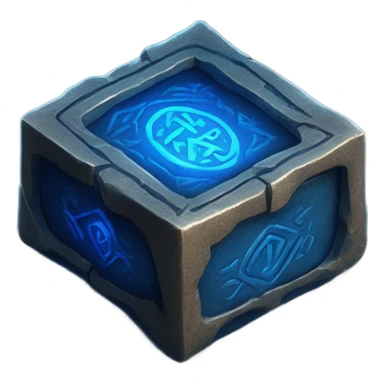 Dwarven Deep blue magic runic ingot sticker