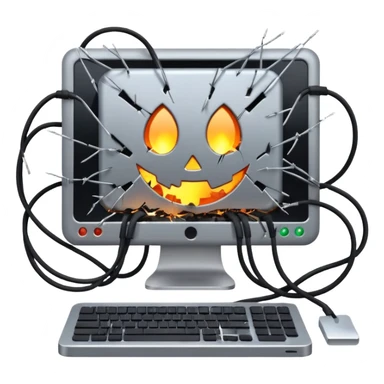 damaged computer sticker