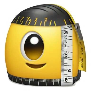 yellow measuring tape sticker