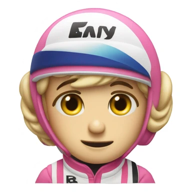 f1 racing car with Kirby eyes front view  sticker