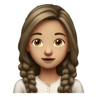 realistic portrait of girl with out hands sticker