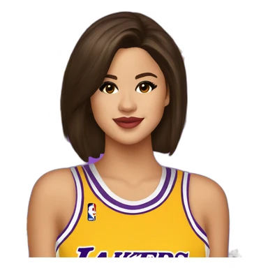 selena gomez in yellow lakers jersey sticker