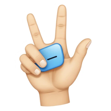 blue thumb up with 5 fingers in total sticker