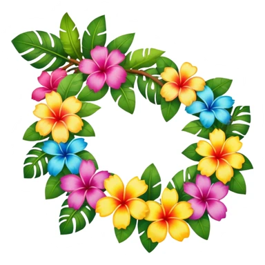 Beautiful Hawaiian flower lei sticker