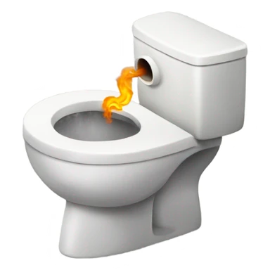 Toilet smoking a cigarette  sticker
