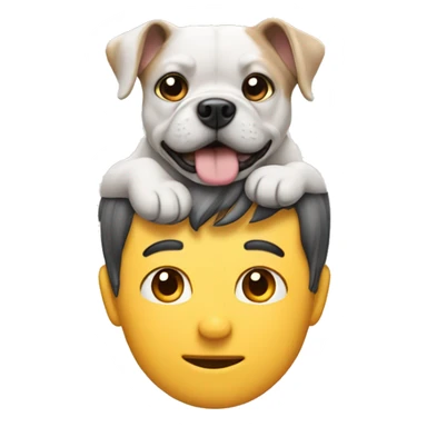 calm emoji face getting pet on the head sticker