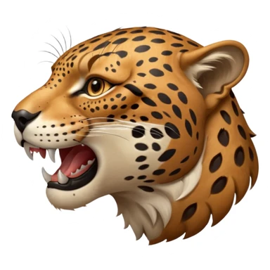 Jaguar with side profile and teeth sticker
