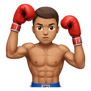 creame iconos de un boxer sticker