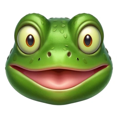Frog with almond eyes sticker