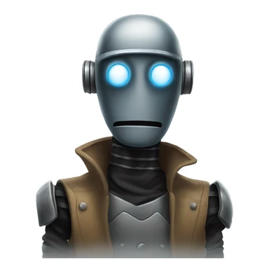 Classic Robot with Thief mask over eyes sticker