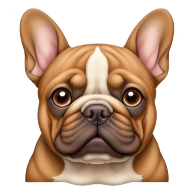 Brown French bulldog  sticker