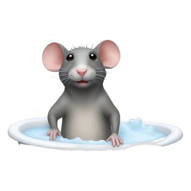 A rat in the bathtub sticker