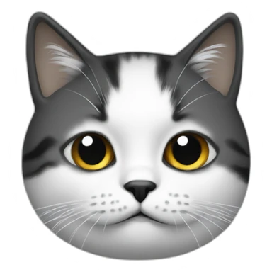 Chat blanc avec des taches noires sticker