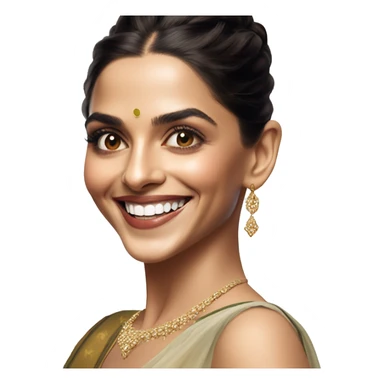 Deepika Padukone smiling sticker
