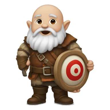 dwarf hanging on a target sticker