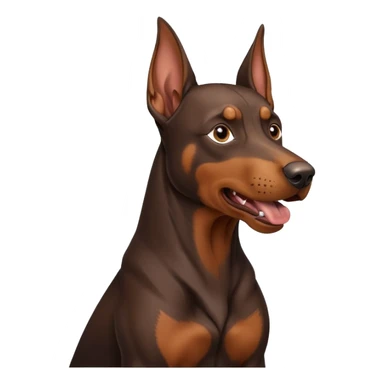 Doberman barking  sticker