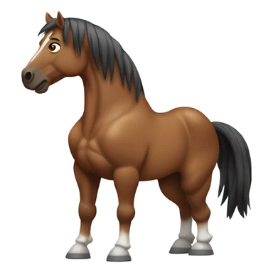 horse with muscles sticker
