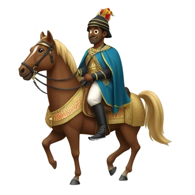 Sultan on horseback sticker