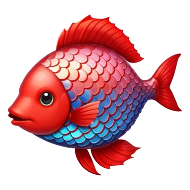 Fish wearing a heart  sticker
