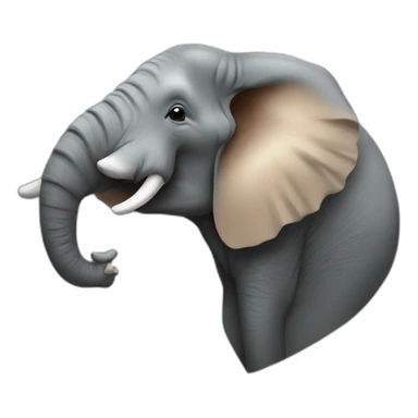 elephant head in profile sticker