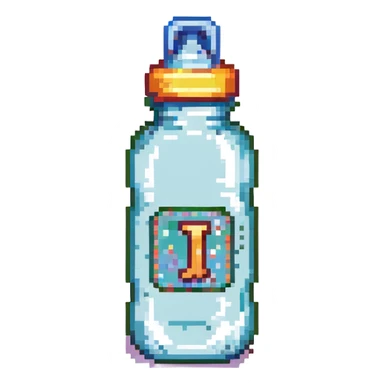 baby bottle with letter J monogram sticker