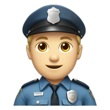 White Boy as a policeman sticker