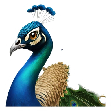 Hybrid of peacock and lion  sticker