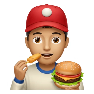 comiendo hamburguesa sticker