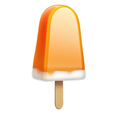orange popsicle with white layer at bottom sticker