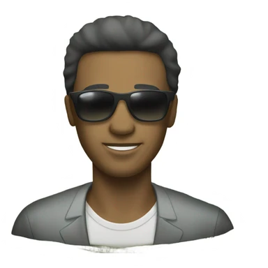 Man wearing money sunglass sticker
