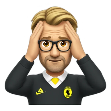 jurgen klopp placing hands under the head sticker