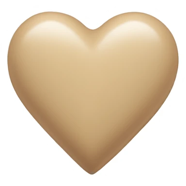 beige love heart  sticker