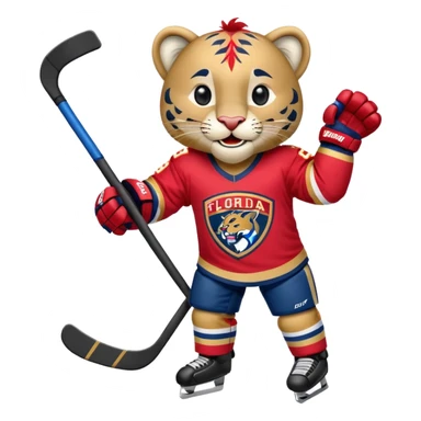 Florida Panthers hockey mascot sticker