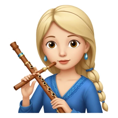 Flute women sticker