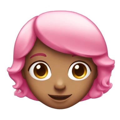 Pink smiling cute heart girl sticker