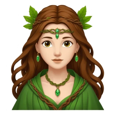 Leaf-necklace druid queen sticker