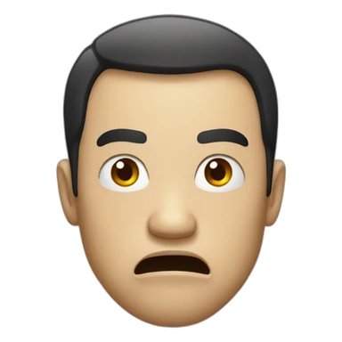 Confused angry chinese man sticker