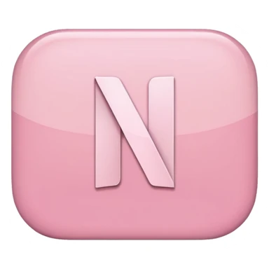 Netflix aesthetic "N" logo in pastel pink sticker