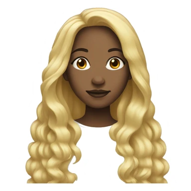 Black woman with Blonde long hair woman  sticker
