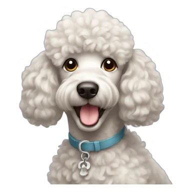 happy poodle sticker