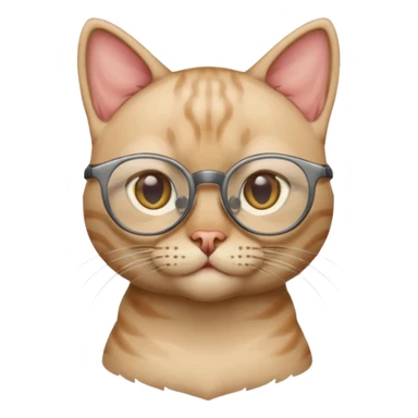 sfenks cat with glasses sticker