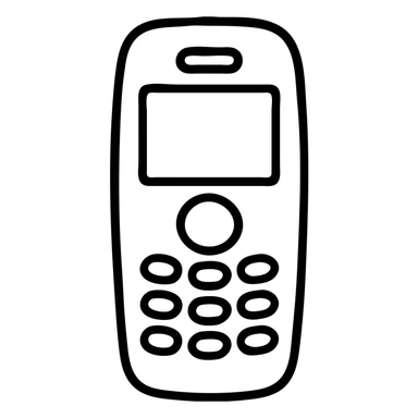 Vintage Nokia 3310 phone with small screen and keypad buttons sticker