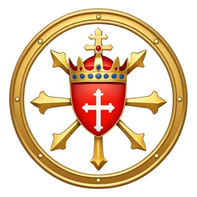 Pope's emblem with a touch of red sticker