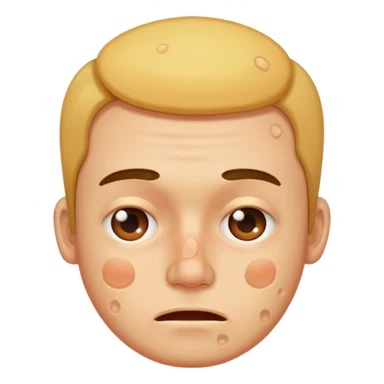 man with lots of acne face sticker