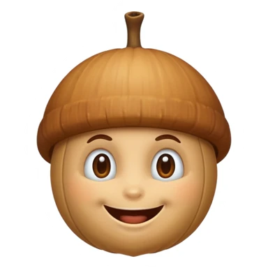 acorn with face sticker